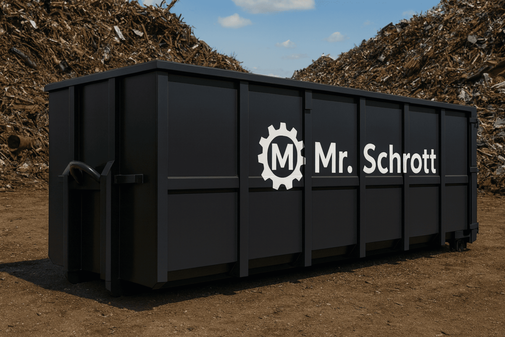 mr-schrott-container-leer-auf-schrottplatz